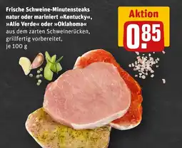 REWE DE Frische Schweine-Minutensteaks natur oder mariniert tilbud