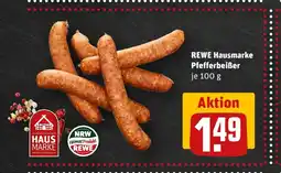 REWE DE REWE Hausmarke Pfefferbeißer je tilbud