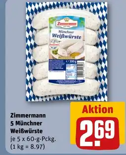 REWE DE Zimmermann 5 Münchner Weißwürste tilbud