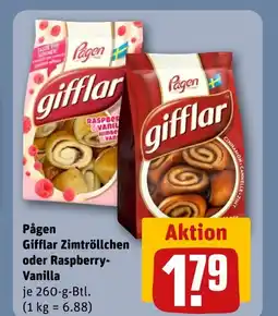 REWE DE Pågen Gifflar Zimtröllchen oder Raspberry- Vanilla tilbud