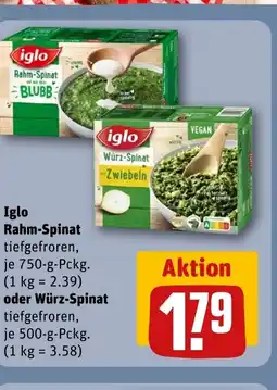 REWE DE Iglo Rahm-Spinat tilbud