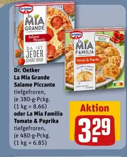 REWE DE Dr. Oetker La Mia Grande Salame Piccante tiefgefroren, tilbud