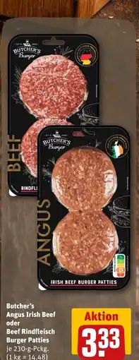 REWE DE Butcher's Angus Irish Beef oder tilbud