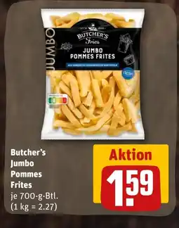 REWE DE Butcher's Jumbo Pommes Frites tilbud