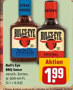 REWE DE Bull's Eye BBQ Sauce versch. Sorten, tilbud