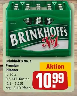 REWE DE Brinkhoff's No. 1 Premium Pilsener je 20 x tilbud