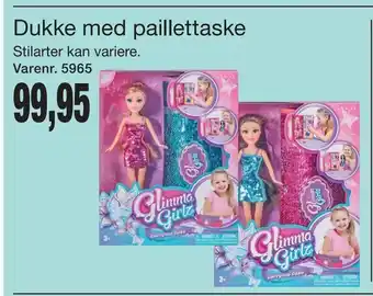 Harald Nyborg Dukke med paillettaske tilbud