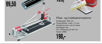 Harald Nyborg Flise- og hulskæremaskine tilbud