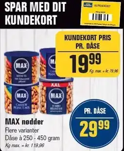 Otto Duborg MAX nødder tilbud