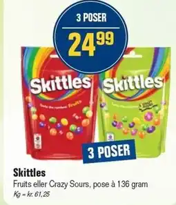 Otto Duborg Skittles - 3 POSER tilbud