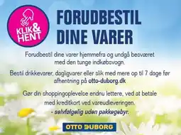 Otto Duborg FORUDBESTIL DINE VARER tilbud