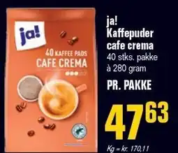 Otto Duborg ja! Kaffepuder cafe crema tilbud