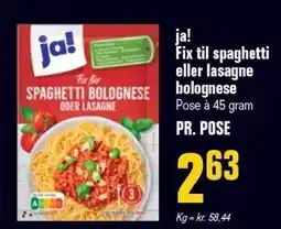 Otto Duborg ja! Fix til spaghetti eller lasagne bolognese tilbud