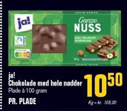 Otto Duborg ja! Chokolade med hele nødder tilbud