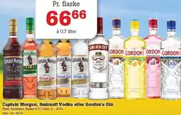 Poetzsch Padborg Captain Morgan, Smirnoff Vodka eller Gordon's Gin tilbud