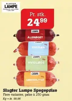 Poetzsch Padborg Slagter Lampe Spegepølse tilbud