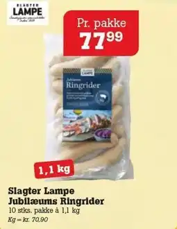 Poetzsch Padborg Slagter Lampe Jubilæums Ringrider tilbud