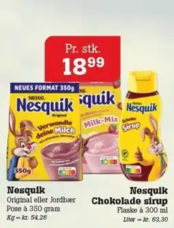 Poetzsch Padborg Nesquik eller Nesquik Chokolade sirup tilbud
