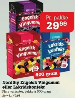 Poetzsch Padborg Nordthy Engelsk Vingummi eller Lakridskonfekt tilbud