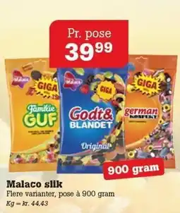 Poetzsch Padborg Malaco slik tilbud