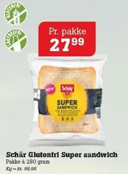 Poetzsch Padborg Schär Glutenfri Super sandwich tilbud