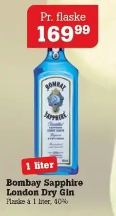 Poetzsch Padborg Bombay Sapphire London Dry Gin tilbud