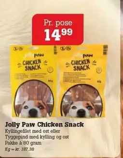 Poetzsch Padborg Jolly Paw Chicken Snack tilbud