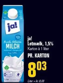 Poetzsch Padborg Ja! Letmælk 1,5 % tilbud