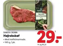 Lidl DANISH CROWN Højrebsbøf tilbud