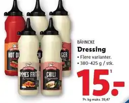 Lidl BÄHNCKE Dressing tilbud