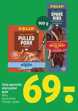 Coop 365 Tulip spareribs eller pulled pork tilbud