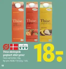Coop 365 Thise økologisk yoghurt eller ymer tilbud