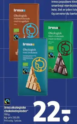 Coop 365 Irma økologiske chokoladeplader tilbud