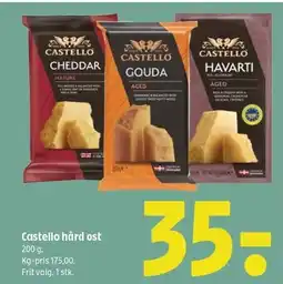 Coop 365 Castello hård ost tilbud