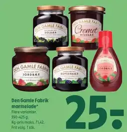 Coop 365 Den Gamle Fabrik marmelade tilbud
