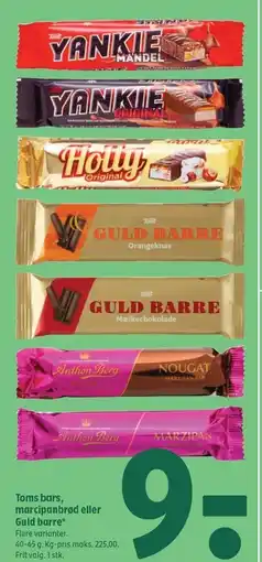 Coop 365 Toms bars, marcipanbrød eller Guld barre tilbud