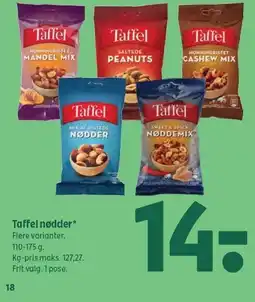 Coop 365 Taffel nødder tilbud