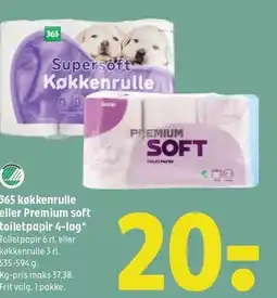 365 køkkenrulle eller Premium soft toiletpapir 4-lag
