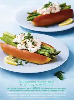 MENY ASPARGES HOTDOG MED SKAGENRÖRE I BRIOCHE tilbud