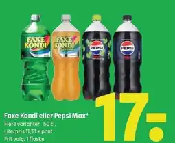 Coop 365 Faxe Kondi eller Pepsi Max tilbud