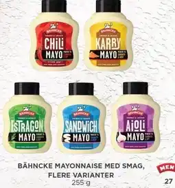 MENY BÄHNCKE MAYONNAISE MED SMAG, FLERE VARIANTER tilbud