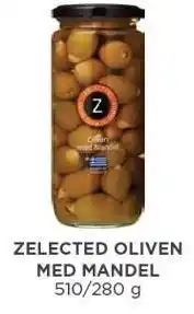 MENY ZELECTED OLIVEN MED MANDEL tilbud