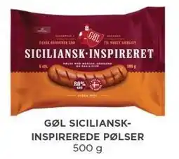 MENY GØL SICILIANSK ISPIREREDE PØLSER tilbud