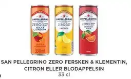 MENY SAN PELLEGRINO ZERO FERSKEN & KLEMENTIN, CITRON ELLER BLODAPPELSIN tilbud