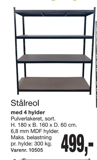 Harald Nyborg Stålreol tilbud