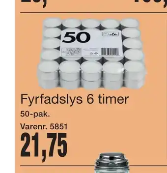 Fyrfadslys 6 timer