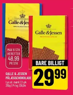 Løvbjerg GALLE & JESSEN pålægschokolade tilbud