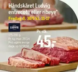 Føtex Håndskåret Ludvig entrecote eller ribeye tilbud