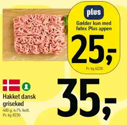 Føtex Hakket dansk grisekød tilbud