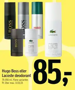 Føtex Hugo Boss eller Lacoste deodorant tilbud